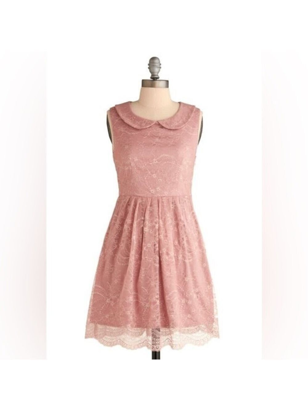 ModCloth Pink Lace Dress Large - Picture 2 of 12